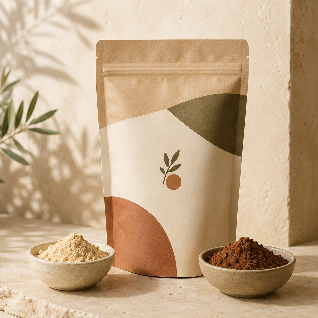Envase ilustrado de Maca y Cacao Bio